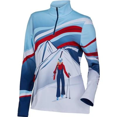 Spyder Northern Lights Zip T-Neck Top Women's 1 Spyder Northern Lights Zip T-Neck Top Women's