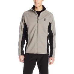 Spyder Constant Full-Zip Mid Weight Core Sweater Men's 9 Spyder Constant Full-Zip Mid Weight Core Sweater Men's -Spyder 11919 GRAYSTONEBLACK m