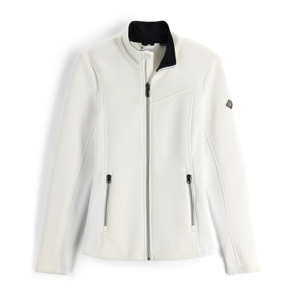 Spyder Womens Encore Full Zip - White White 1 Spyder Womens Encore Full Zip - White White