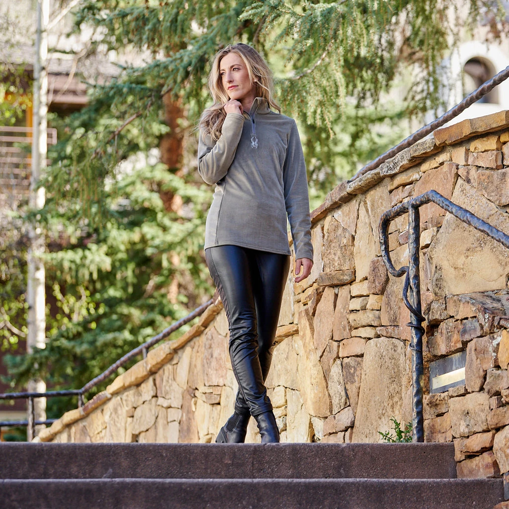 Spyder Womens Shimmer Bug Half Zip - Cashmere 1 Spyder Womens Shimmer Bug Half Zip - Cashmere