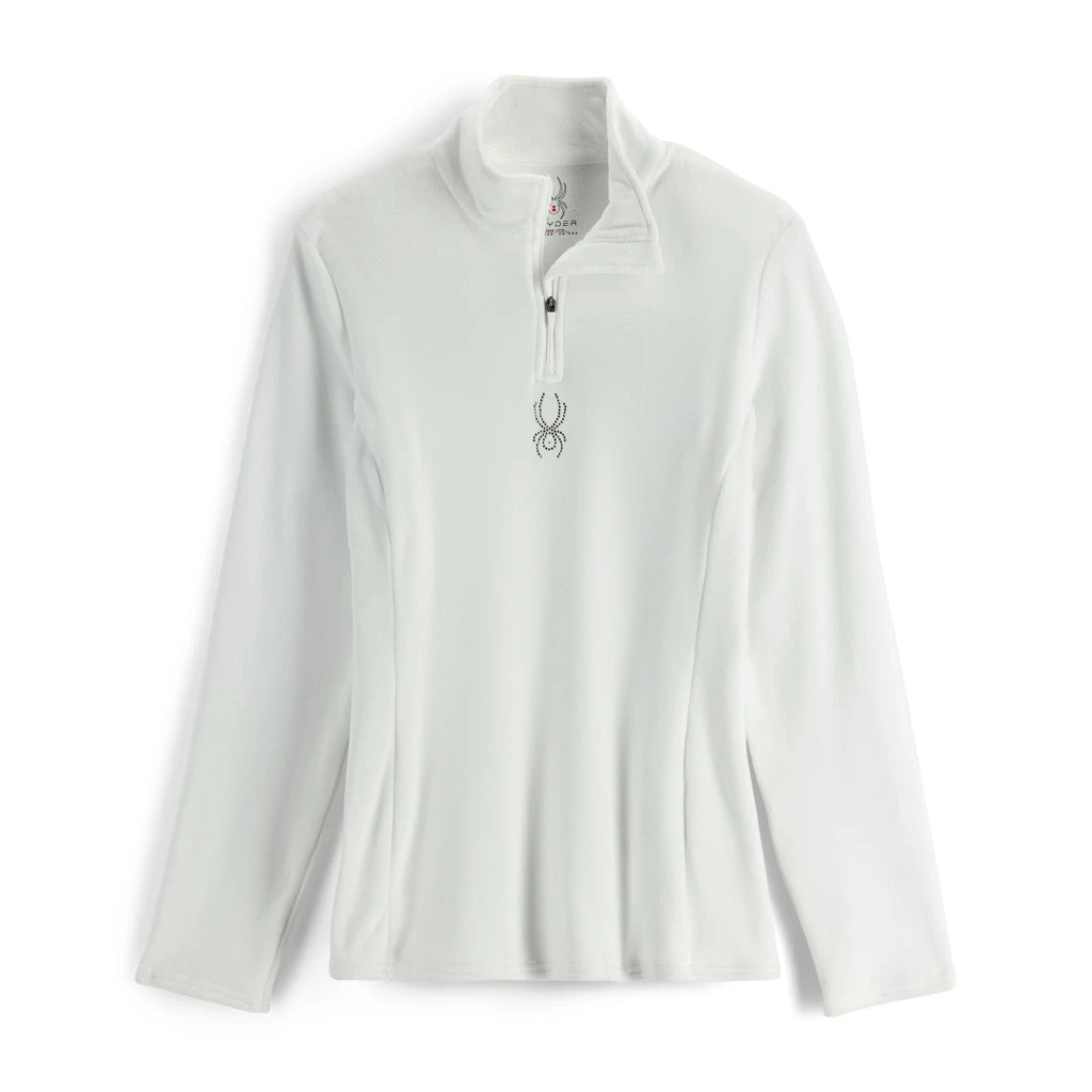 Spyder Womens Shimmer Bug Half Zip - White 1 Spyder Womens Shimmer Bug Half Zip - White