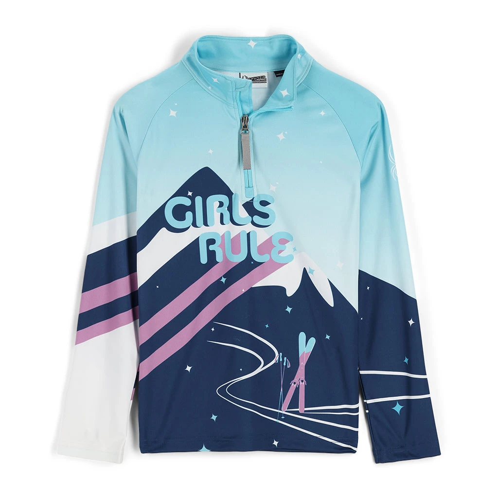 Spyder Big Girls Surface Half Zip - Abyss 2 Spyder Big Girls Surface Half Zip - Abyss - Image 2