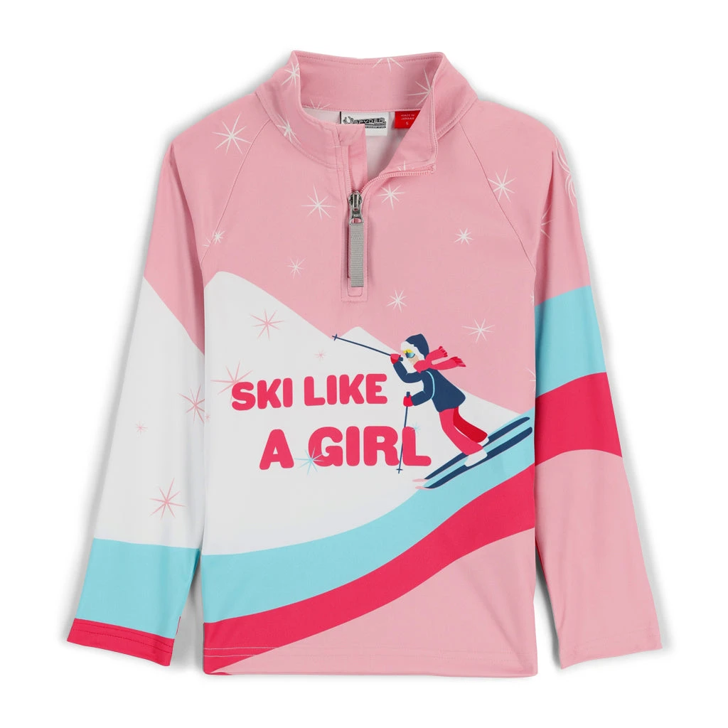 Spyder Little Girls Reflect Half Zip - Petal 1 Spyder Little Girls Reflect Half Zip - Petal