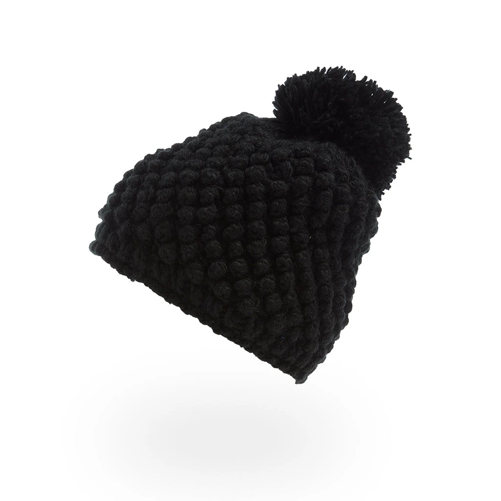 Spyder Big Girls Brrr Berry Pom - Black 3 Spyder Big Girls Brrr Berry Pom - Black - Image 3