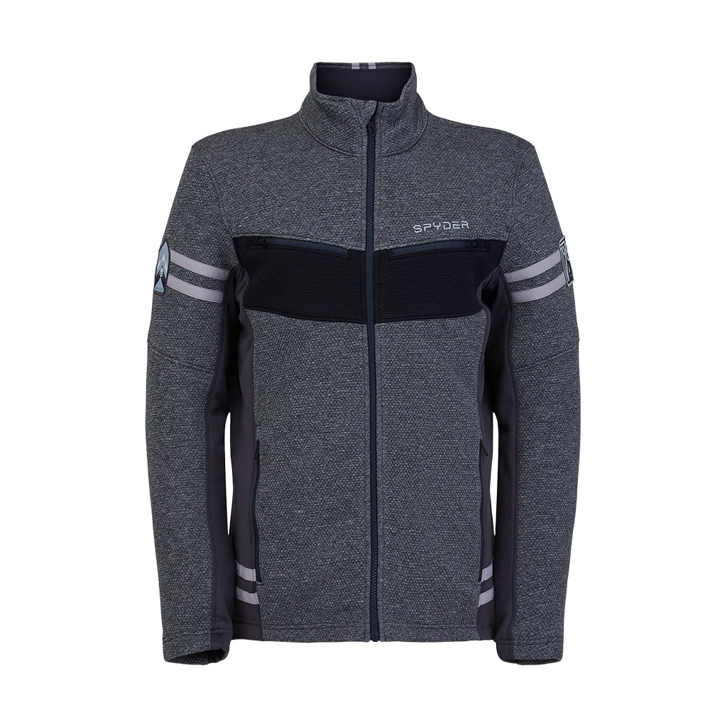 Spyder Mens Wengen Full Zip - Ebony (2021) 1 Spyder Mens Wengen Full Zip - Ebony (2021)