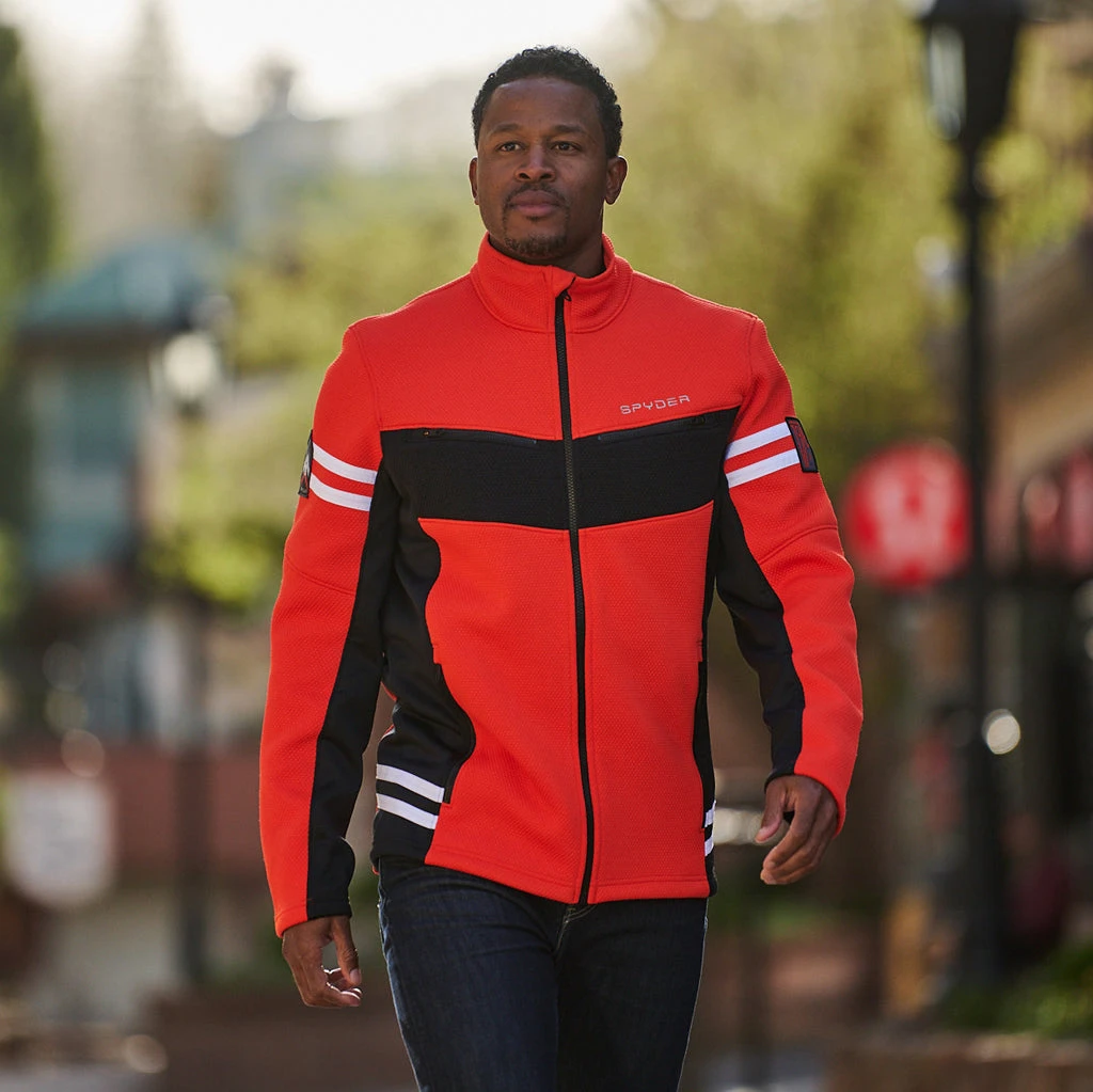 Spyder Mens Wengen Encore Full Zip - Volcano Black 1 Spyder Mens Wengen Encore Full Zip - Volcano Black