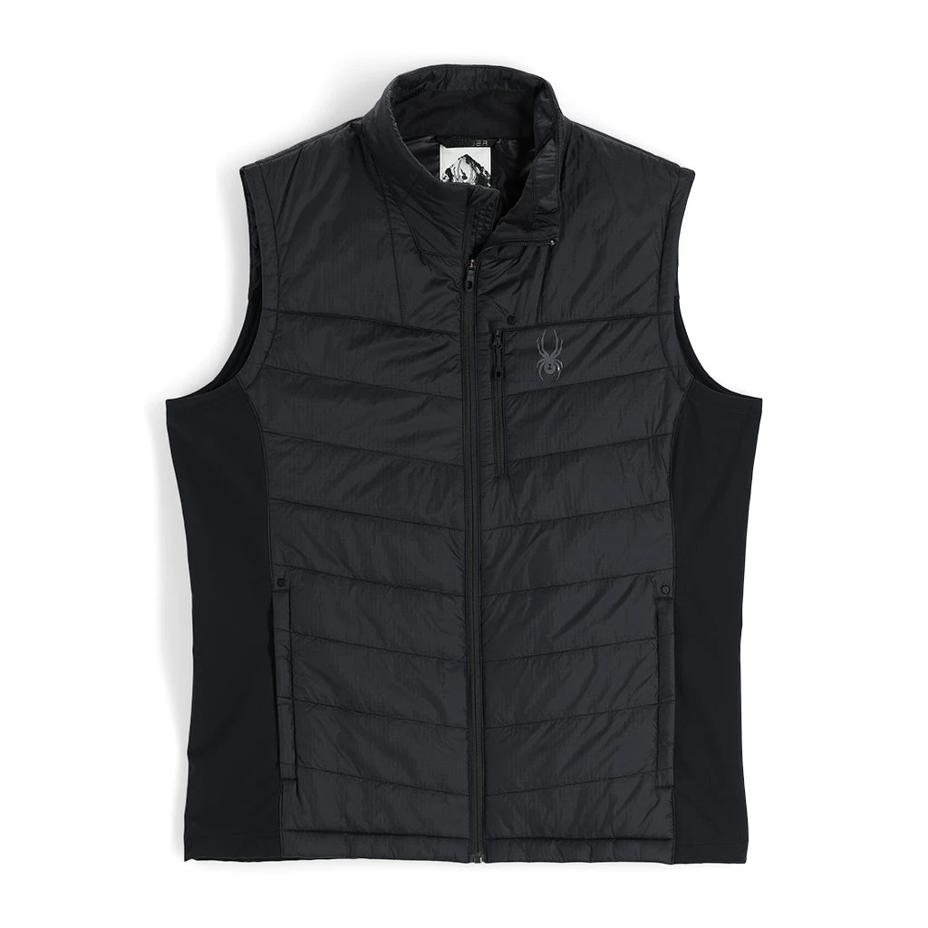Spyder Mens Glissade Vest - Black Black 1 Spyder Mens Glissade Vest - Black Black