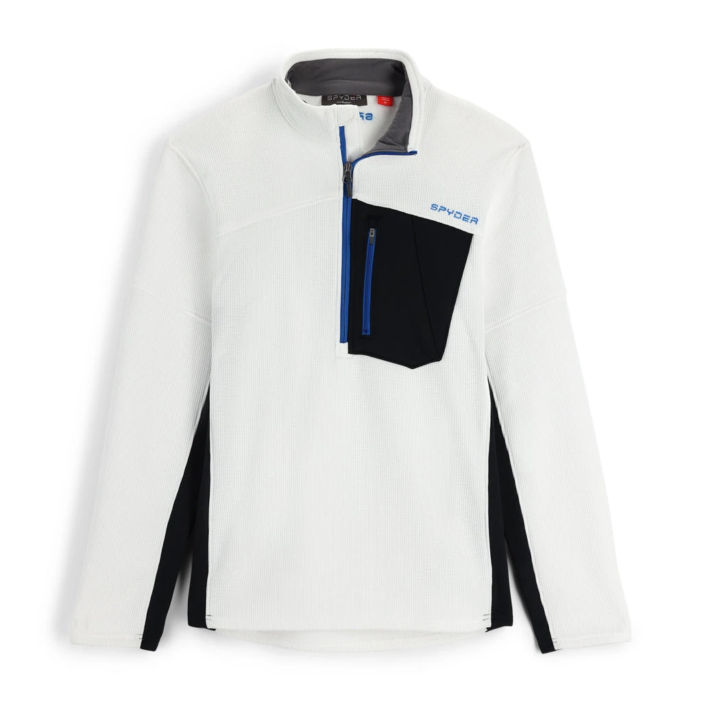 Spyder Mens Bandit Half Zip - White 1 Spyder Mens Bandit Half Zip - White