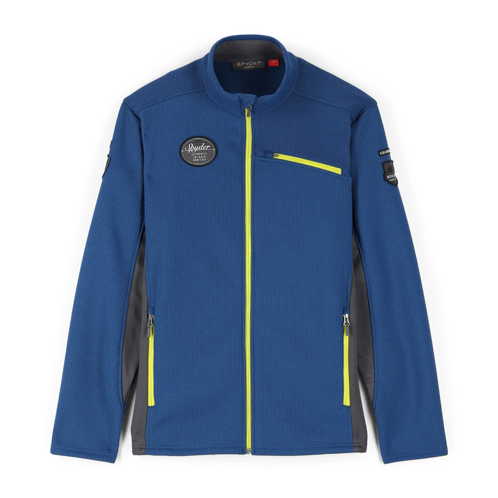 Spyder Mens Bandit Wengen Full Zip - Abyss Citron 1 Spyder Mens Bandit Wengen Full Zip - Abyss Citron