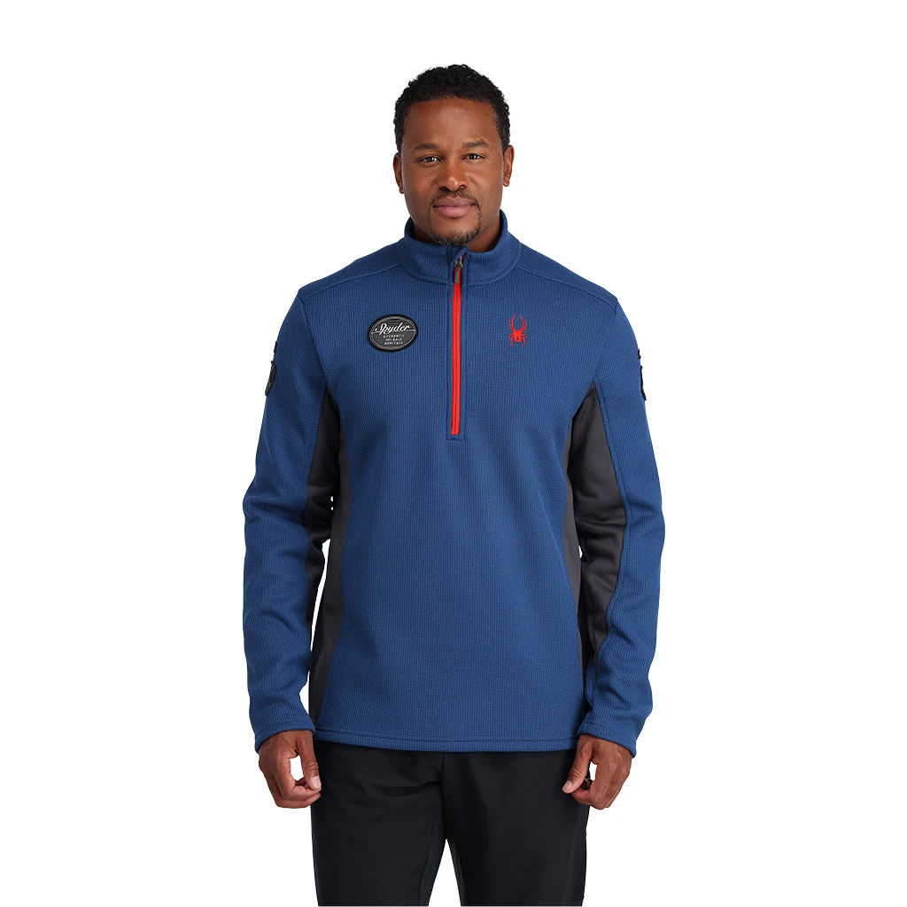 Spyder Mens Bandit Wengen Half Zip - Abyss Volcano 3 Spyder Mens Bandit Wengen Half Zip - Abyss Volcano - Image 3