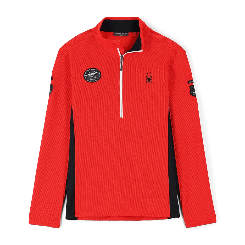 Spyder Mens Bandit Wengen Half Zip - Volcano 1 Spyder Mens Bandit Wengen Half Zip - Volcano