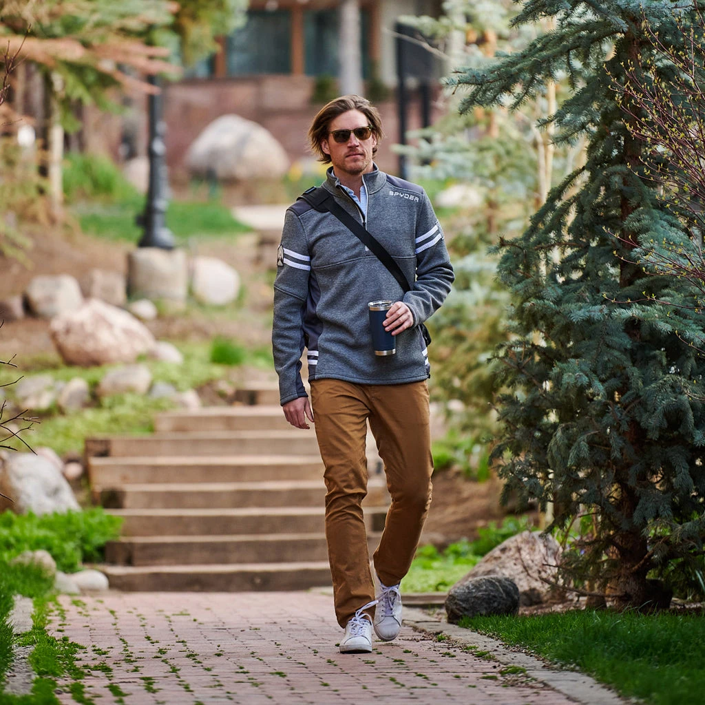 Spyder Mens Wengen Half Zip - Ebony 1 Spyder Mens Wengen Half Zip - Ebony