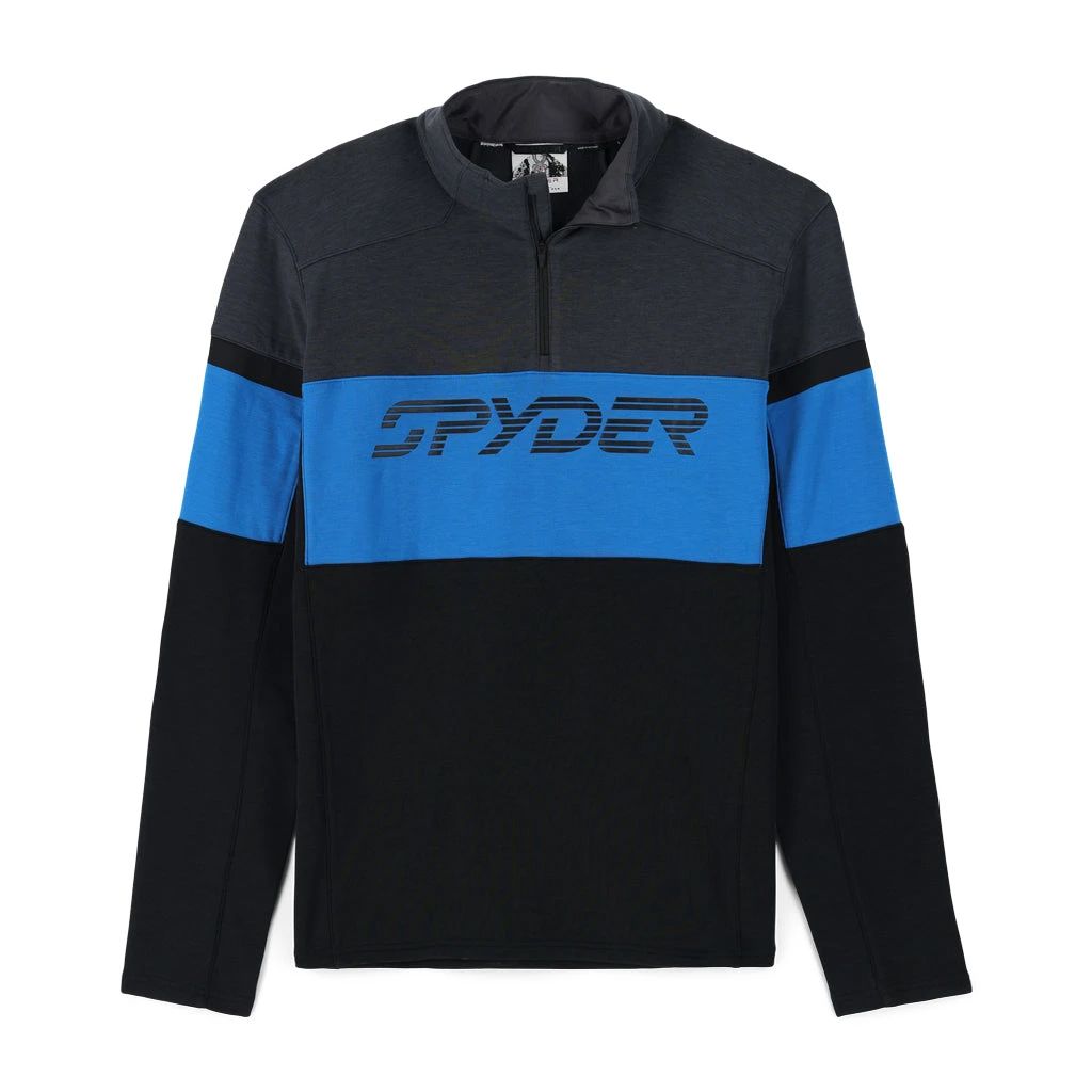 Spyder Mens Speed Half Zip - Black Collegiate 1 Spyder Mens Speed Half Zip - Black Collegiate