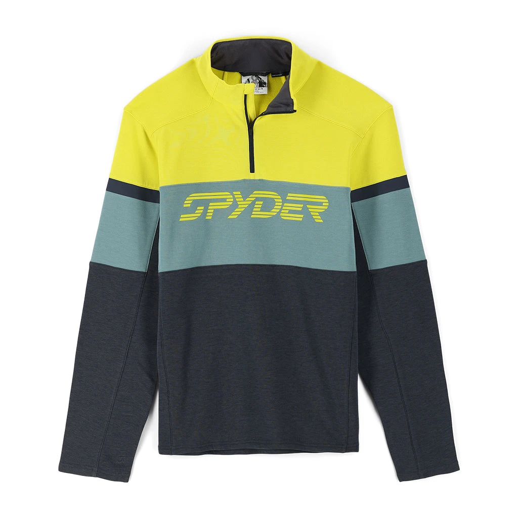 Spyder Mens Speed Half Zip - Ebony Citron 1 Spyder Mens Speed Half Zip - Ebony Citron