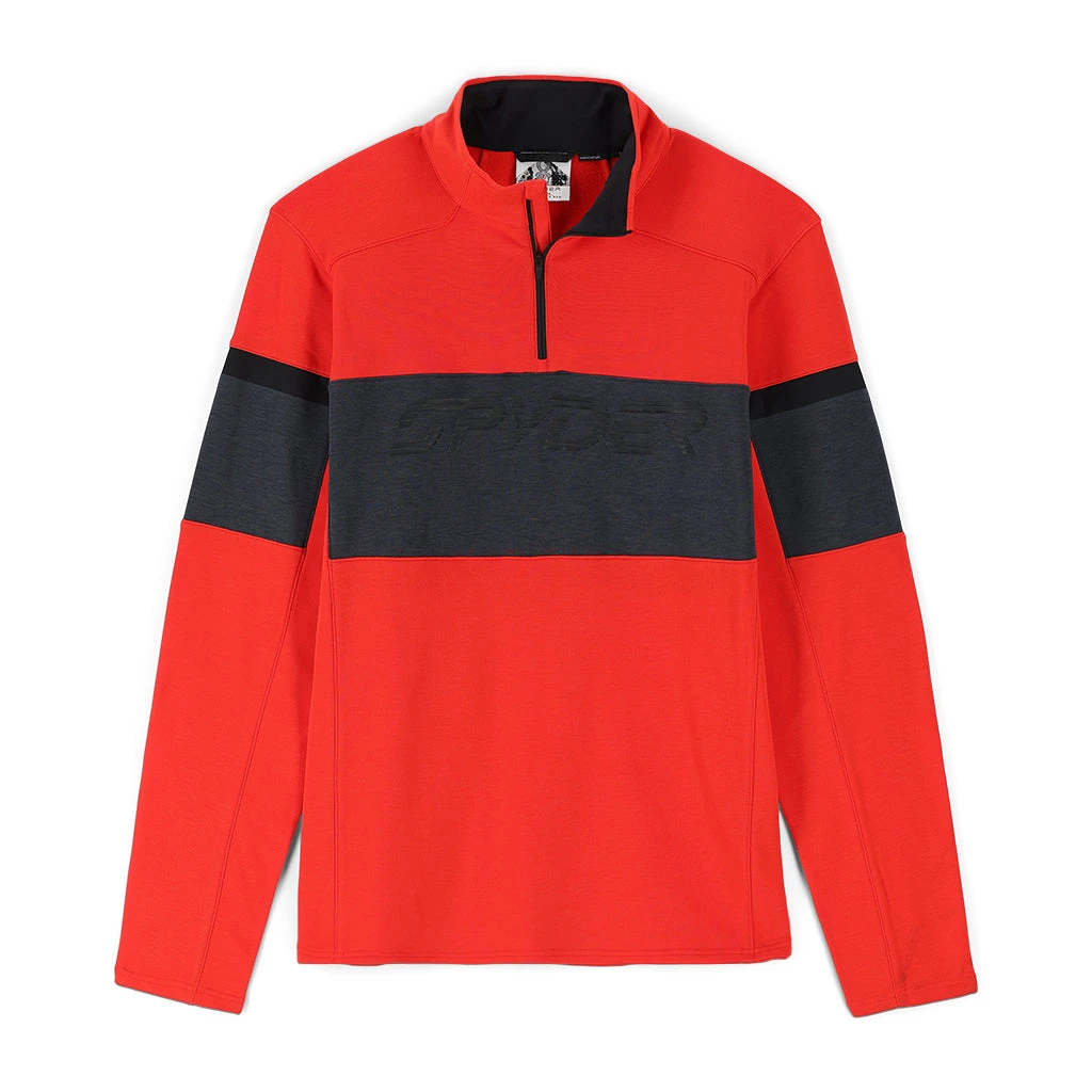 Spyder Mens Speed Half Zip - Volcano Ebony 1 Spyder Mens Speed Half Zip - Volcano Ebony
