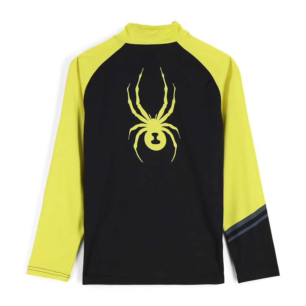 Spyder Big Boys Web Half Zip - Black Citron 2 Spyder Big Boys Web Half Zip - Black Citron - Image 2