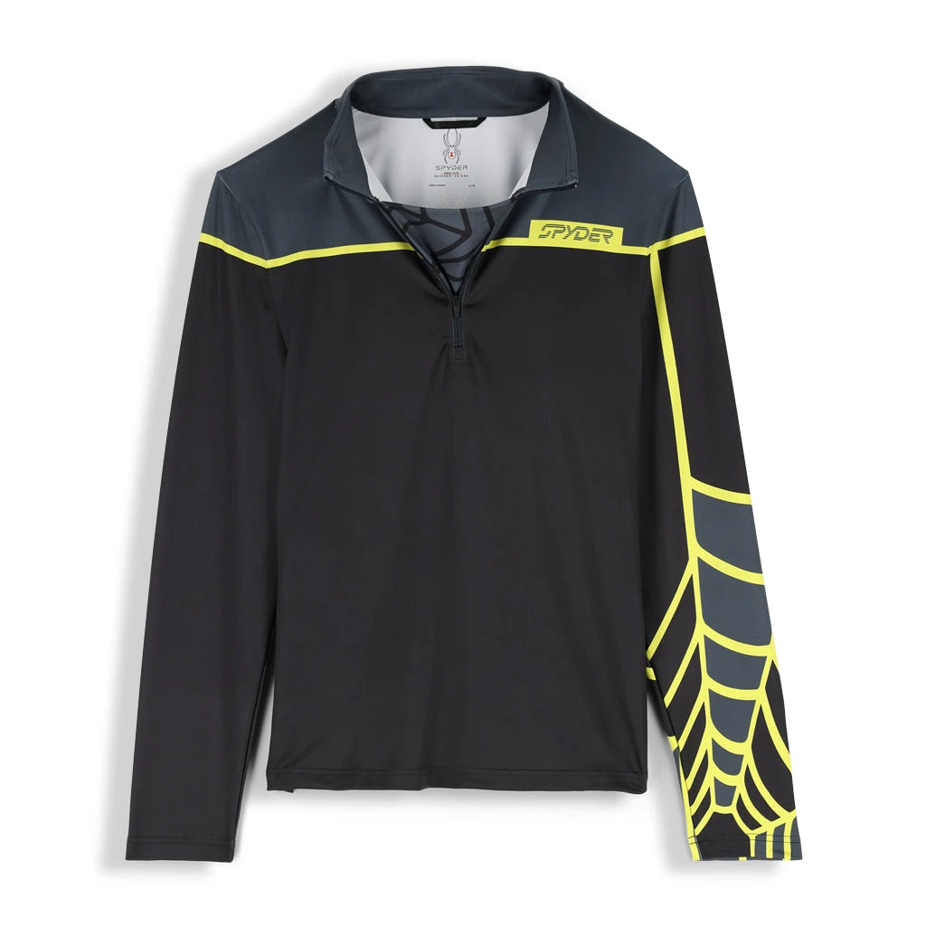 Spyder Mens Spirit Of '78 Half Zip - Ebony Citron 1 Spyder Mens Spirit Of '78 Half Zip - Ebony Citron
