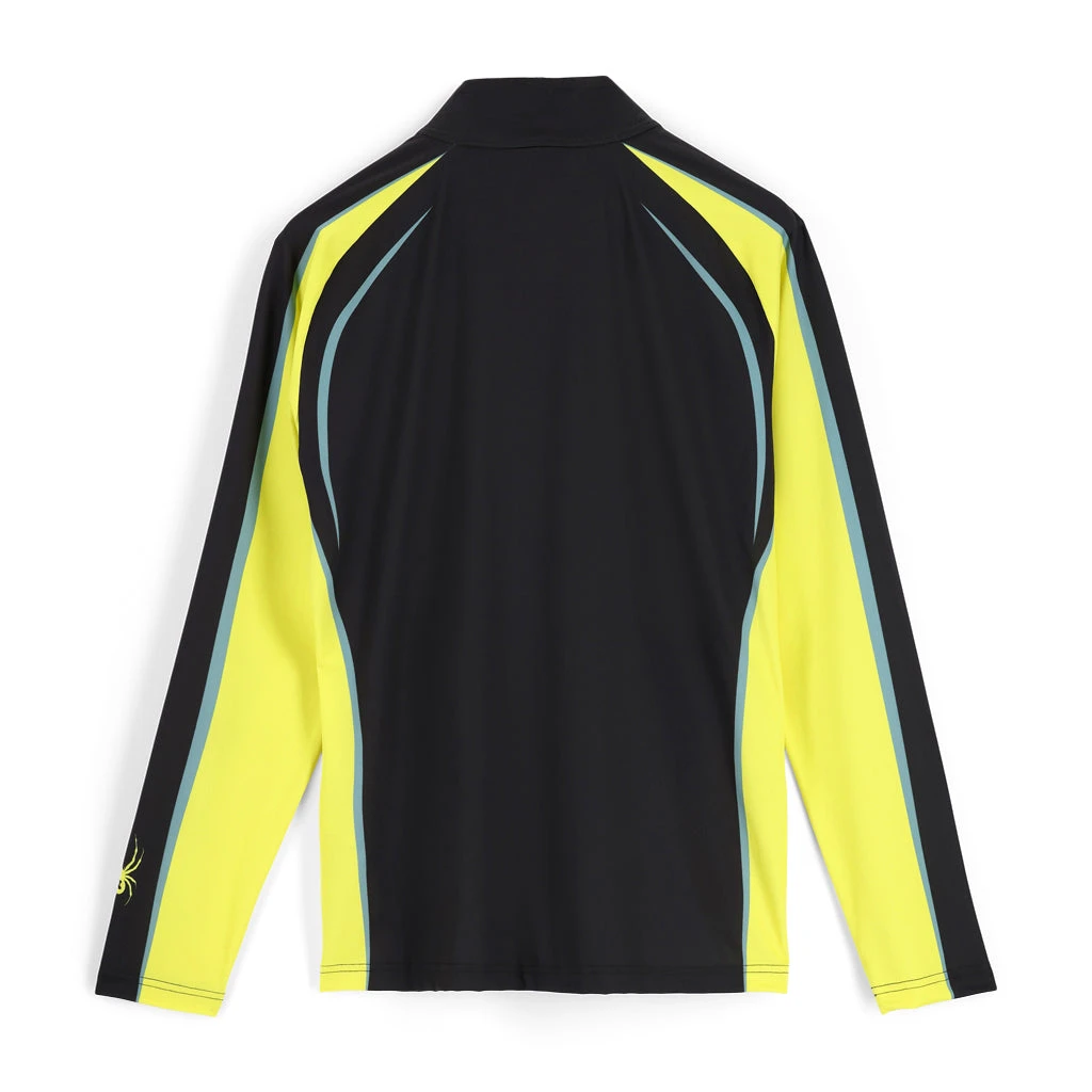 Spyder Mens Throwback Half Zip - Black Citron 2 Spyder Mens Throwback Half Zip - Black Citron - Image 2