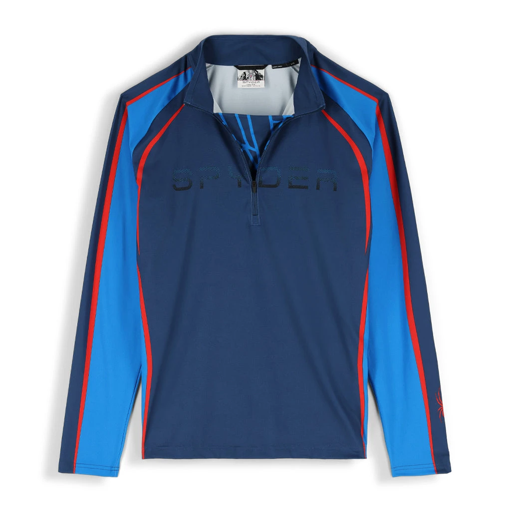 Spyder Mens Throwback Half Zip - Abyss Collegiate 1 Spyder Mens Throwback Half Zip - Abyss Collegiate