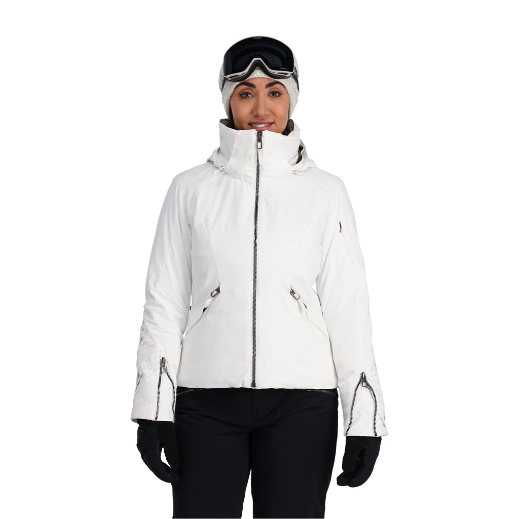 Spyder Womens Pinnacle No Faux Fur - White 2 Spyder Womens Pinnacle No Faux Fur - White - Image 2