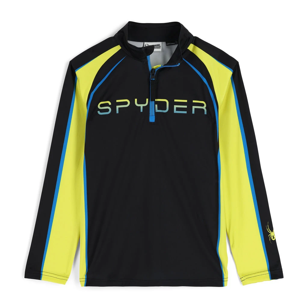 Spyder Big Boys Downhill Half Zip - Black 1 Spyder Big Boys Downhill Half Zip - Black