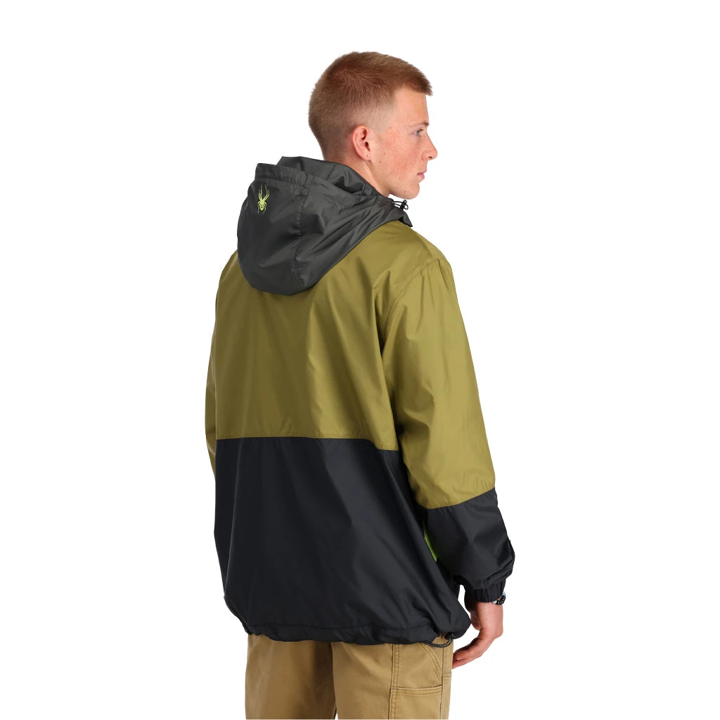 Spyder Mens Belford Windbreaker - Dark Olive Green Black 3 Spyder Mens Belford Windbreaker - Dark Olive Green Black - Image 3