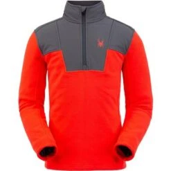 Spyder Basin Half Zip Fleece Jacket Men's 7 Spyder Basin Half Zip Fleece Jacket Men's -Spyder 93186 VOLCANO m