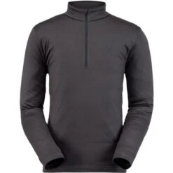 Spyder Prospect Zip T-Neck Top Men's 5 Spyder Prospect Zip T-Neck Top Men's -Spyder 93196 EBONY m