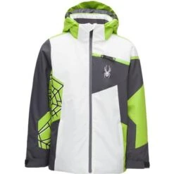 Spyder Challenger Jacket Boys' 9 Spyder Challenger Jacket Boys' -Spyder 93229 WHITE m