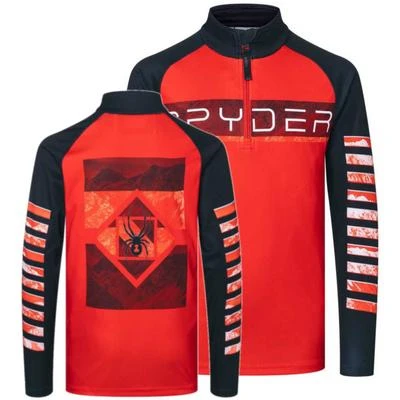 Spyder Peak Zip T-Neck Top Boys' 3 Spyder Peak Zip T-Neck Top Boys' - Image 3