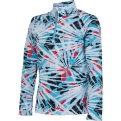 Spyder Surface Zip T-Neck Top Girls' 7 Spyder Surface Zip T-Neck Top Girls' -Spyder 93265 ISLAND m