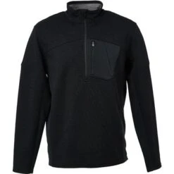 Spyder Bandit Hybrid Half Zip Fleece Jacket Men's 5 Spyder Bandit Hybrid Half Zip Fleece Jacket Men's -Spyder 98150 BLACK m