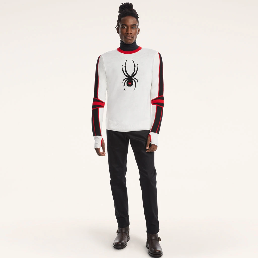 Mens Spyder X Brooks Brothers Crewneck - White 1 Mens Spyder X Brooks Brothers Crewneck - White